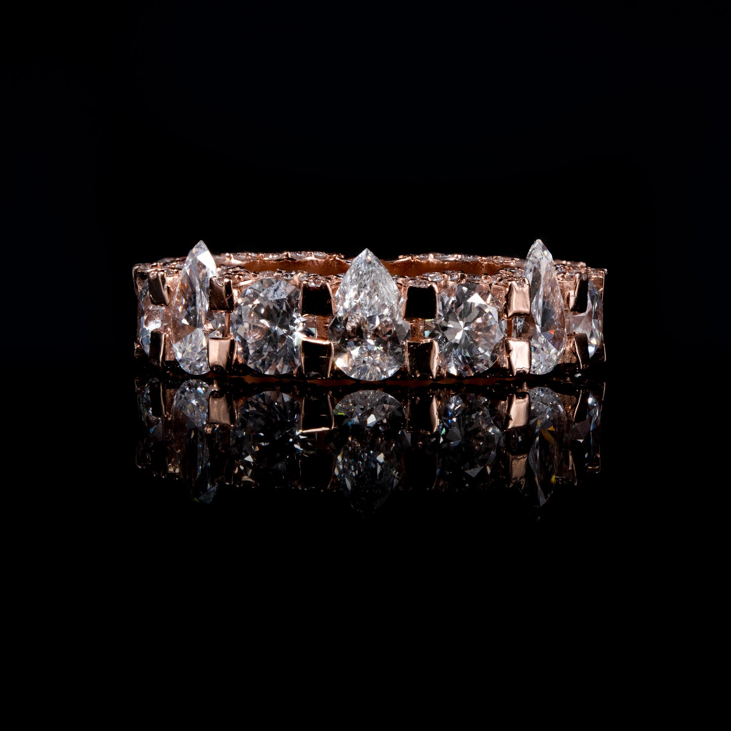 Eternity ring pear shape
