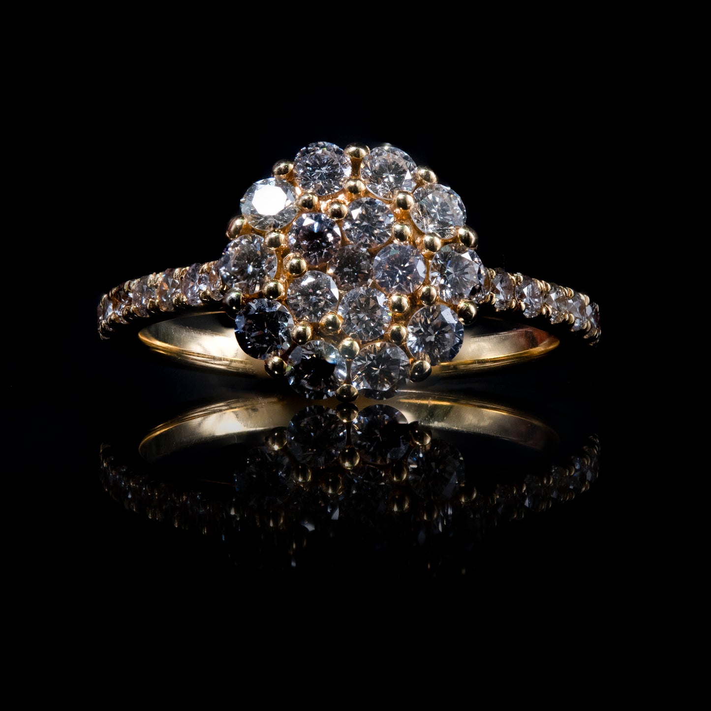 Round Flower Ring Yellow