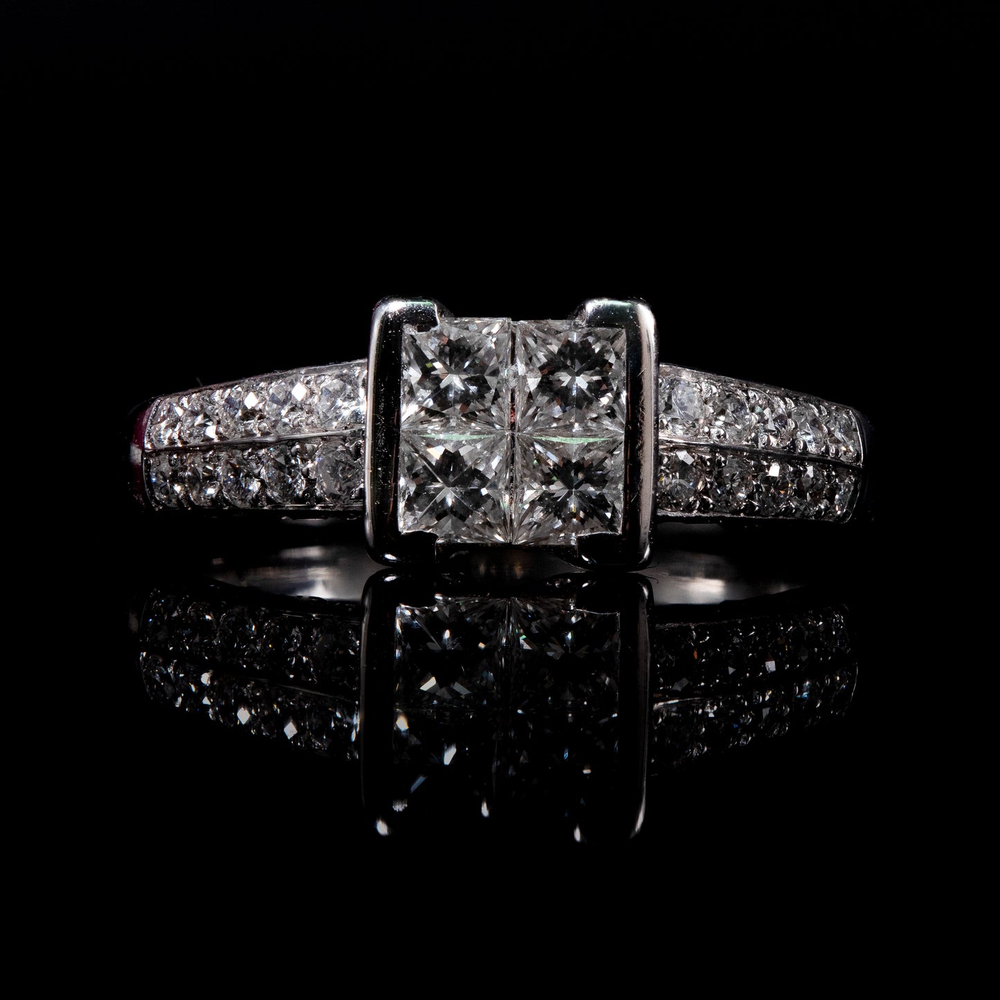 Princess Cluster Ring